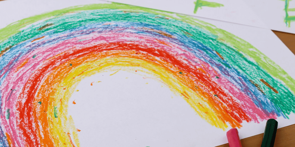 Drawing of rainbow